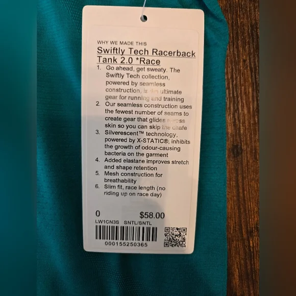 Lululemon Swiftly Tech Racerback Tank 2.0 *Race Size 0 New - Picture 2 of 2
